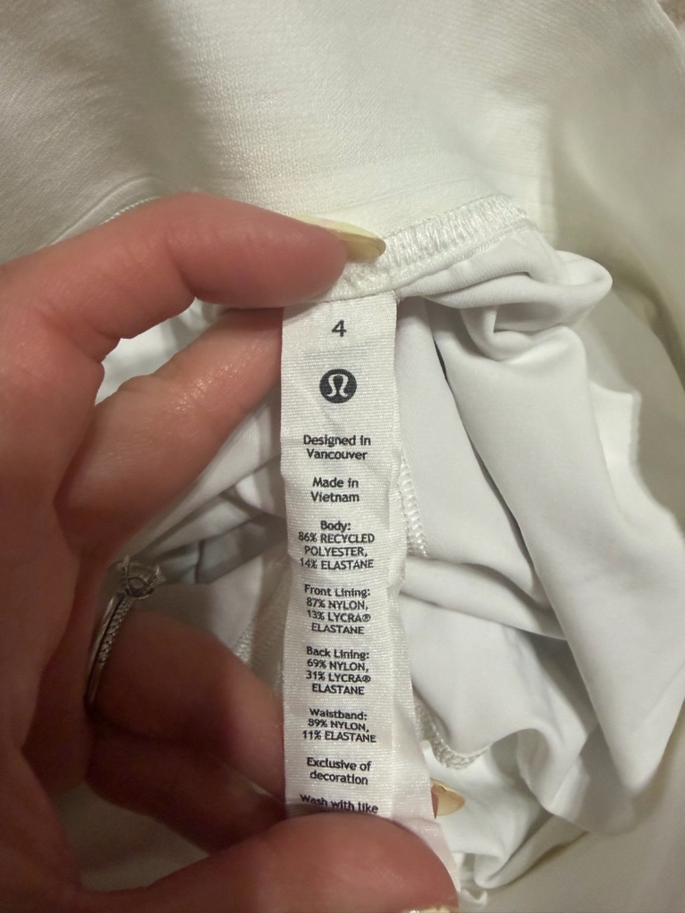 lululemon athletica White and Light Purple Tie-Dye Skater Skirt - Picture 3 of 3